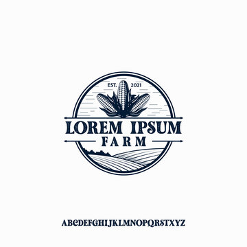 vintage farm logo typography included 