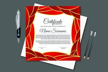 Vector certificate template.