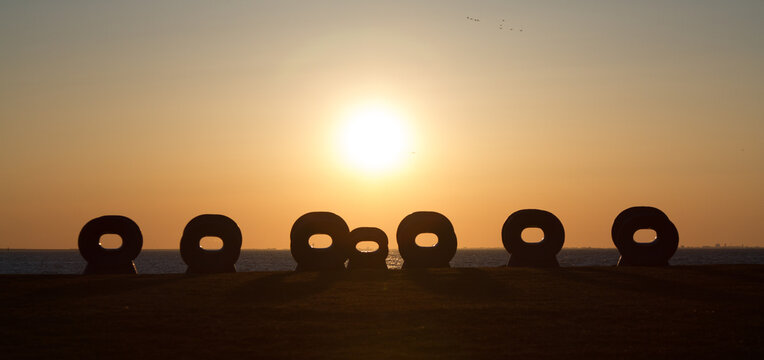 Summer sunset by the sea