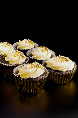 cup cake chocolate dark food