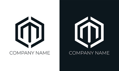 Initial letter m logo vector design template. Creative modern trendy m typography and black colors.
