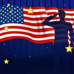 USA party holiday background template. Patriotic Illustration