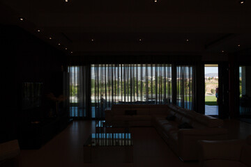 Sectional sofa in luxury modern living room