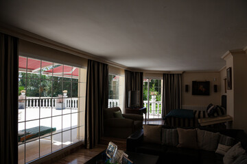 Sectional sofa in luxury modern living room