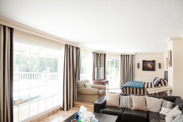 Sectional sofa in luxury modern living room