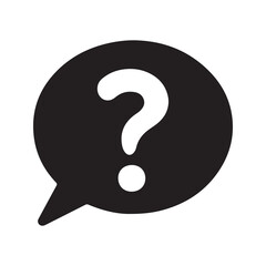 Question bubble icon. Vector and glyph