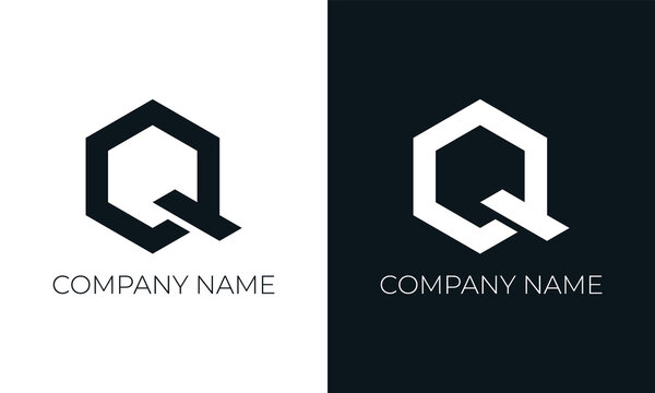Initial letter q logo vector design template. Creative modern trendy q typography and black colors.