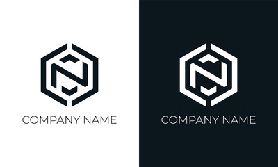 Initial letter n logo vector design template. Creative modern trendy n typography and black colors.