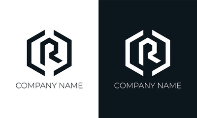 Initial letter r logo vector design template. Creative modern trendy r typography and black colors.