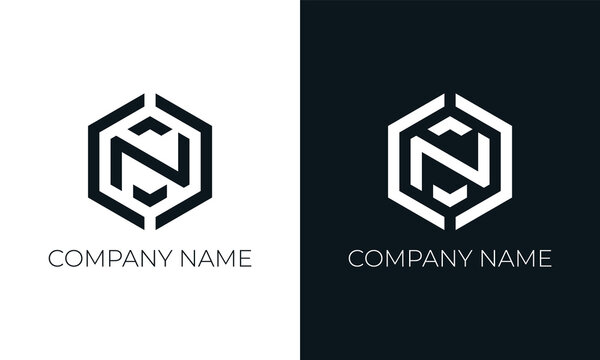 Initial letter n logo vector design template. Creative modern trendy n typography and black colors.