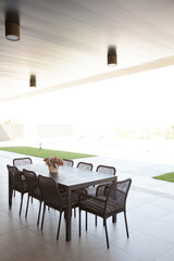 Patio with table