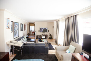 Sectional sofa in luxury modern living room