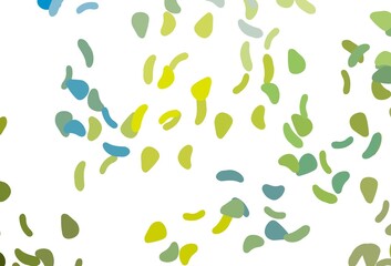 Light Blue, Yellow vector background with abstract forms.