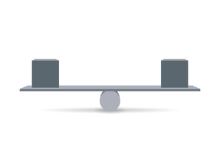 Balanced seesaw icon. Clipart image isolated on white background