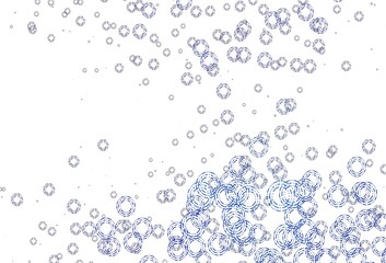 Light BLUE vector cover with spots.