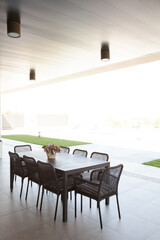 Patio with table