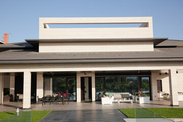 Luxury villa patio