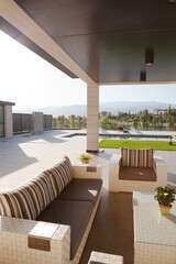 Fototapeta premium Sofa and chairs on luxury patio