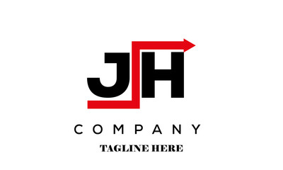 JH creative financial advice latter logo vector