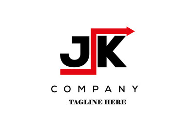 JK creative financial advice latter logo vector