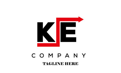 Fototapeta premium KE creative financial advice latter logo vector