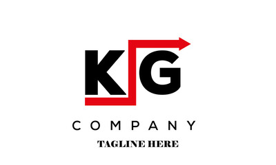 KG creative financial advice latter logo vector