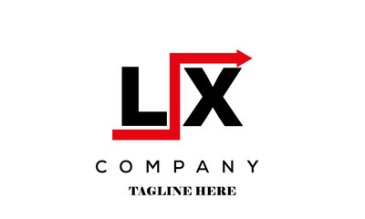 LX creative financial advice latter logo vector