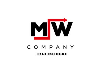 MW creative financial advice latter logo vector