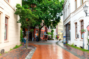 The idyllic old town of Leer, east Frisia, germany
