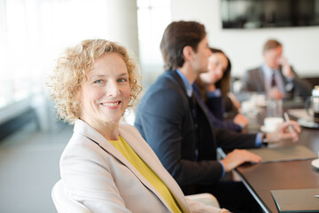 Business people talking in meeting