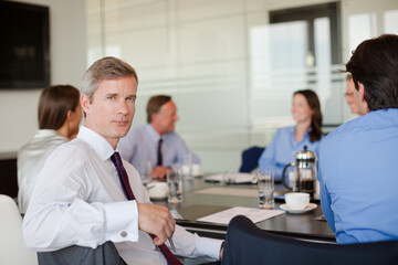 Business people sitting in meeting