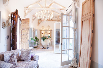 Luxury living room and foyer