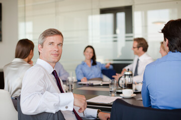 Business people sitting in meeting