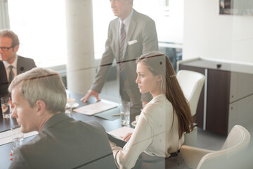 Obraz premium Business people talking in meeting