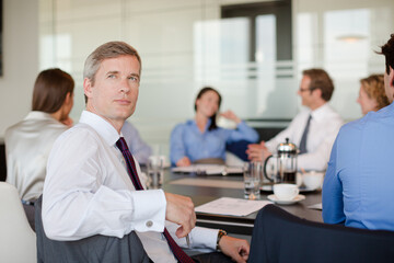 Business people sitting in meeting