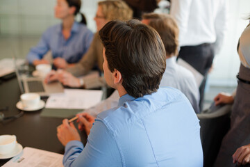 Business people talking in meeting