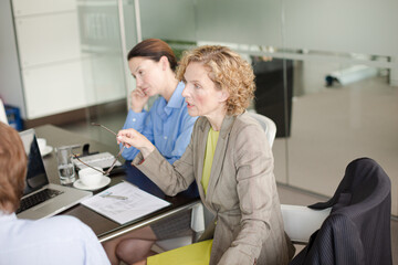 Business people talking in meeting