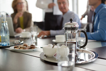 Business people talking in meeting