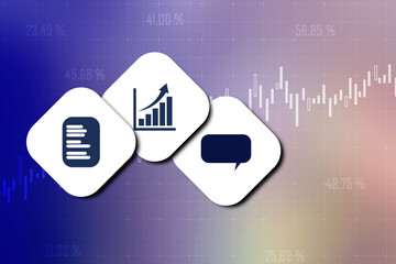 2D Digital Abstract Business Networking background