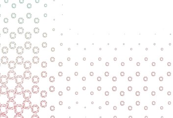 Light green, red vector layout with circle shapes.