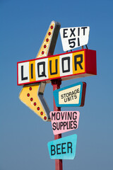 Vintage liquor sign