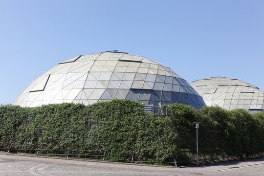 Randers, Denmark - May 5, 2018: Randers tropical zoo is an indoor zoo in Randers, Denmark. It is located in three big domes, with the biomes of Africa, Asia, and South America