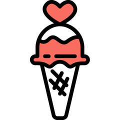 ice cream one color icon