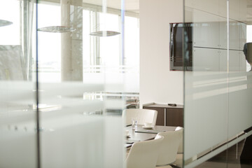 View of office hallway