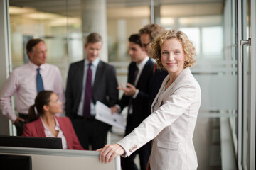 Business people talking in meeting
