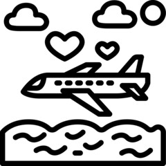 honeymoon line icon