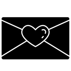love letter solid icon