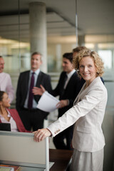 Business people talking in meeting