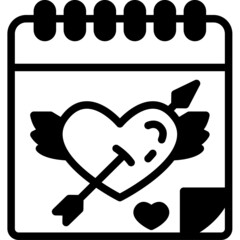 calendar solid line icon