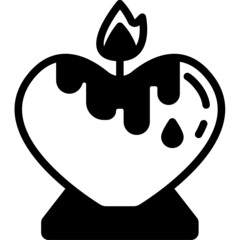 candle solid line icon